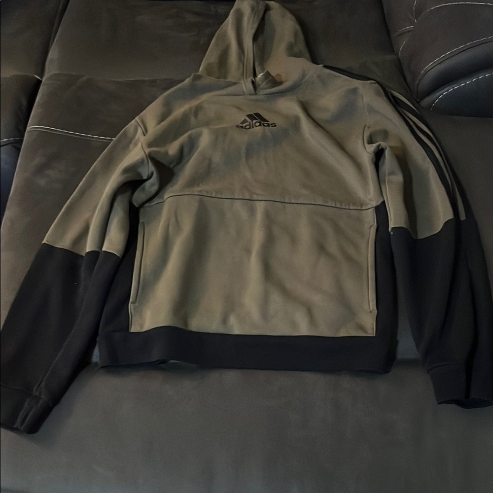 Adidas Olive and Black Hoodie